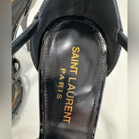 Saint Laurent Opyum Cassandra YSL Patent Ankle-Strap Sandals - Picture 5 of 13